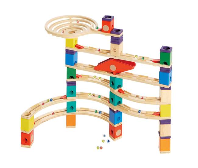 wooden marble run