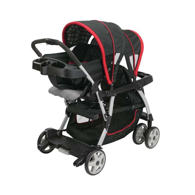 Graco Ready2Grow Double Stroller with Two Car SnugRide Car Seats