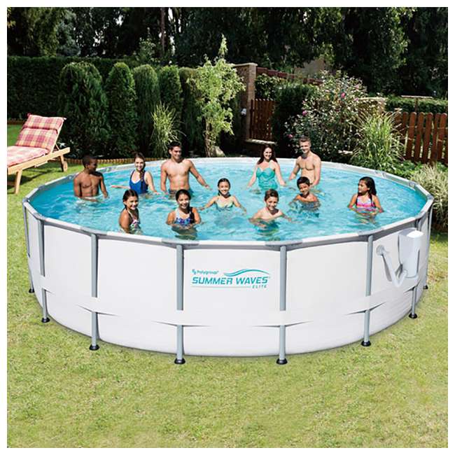 Summer Waves Elite 16Foot Frame Pool Set with SFX1500 Pump P4001648B167
