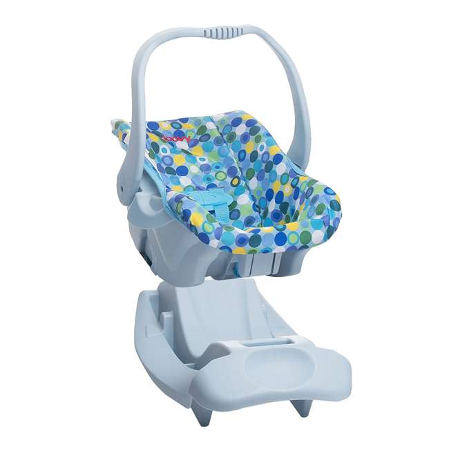 Joovy Toy Doll Caboose Pretend Play Stroller & Car Seat, Blue Dot JVY