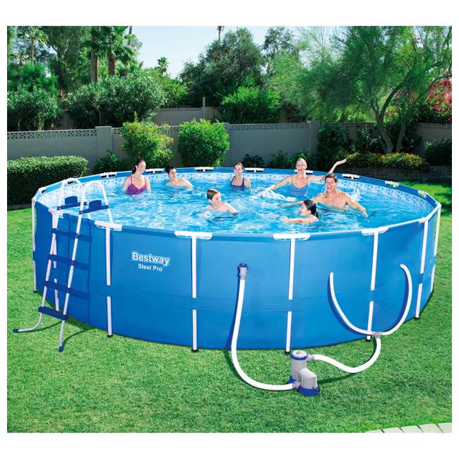 Bestway Steel Pro 18Foot x 48Inch Frame Pool Set 56463EBW