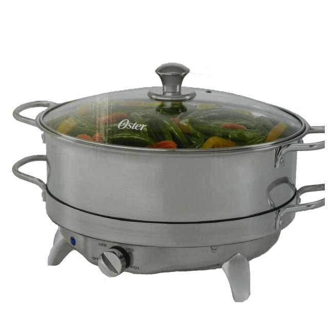 Oster Stainless Steel Chafing Dish 6.5 Qt Electric CKSTBSCDR65