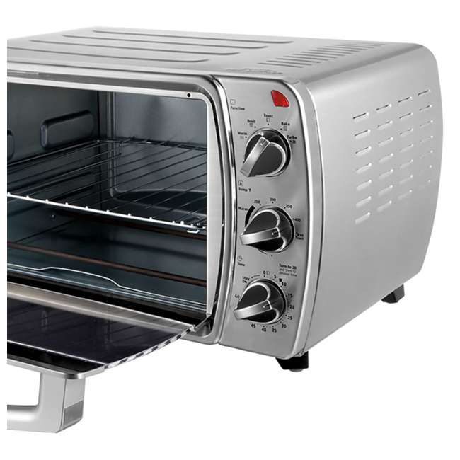 Oster 6-Slice Convection Countertop Oven, Brushed ...