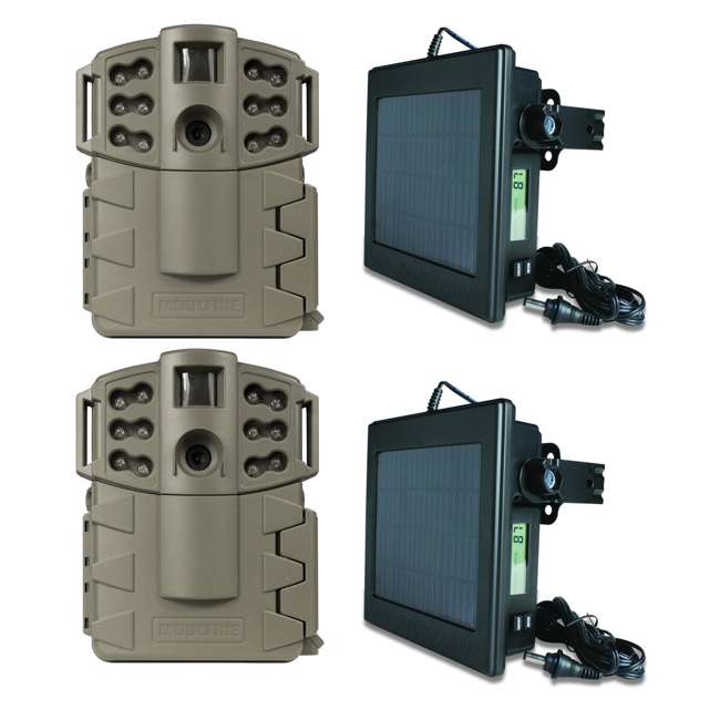(2) Moultrie Game Spy A5 Gen2 5MP Trail Cameras w/ (2) Solar Power