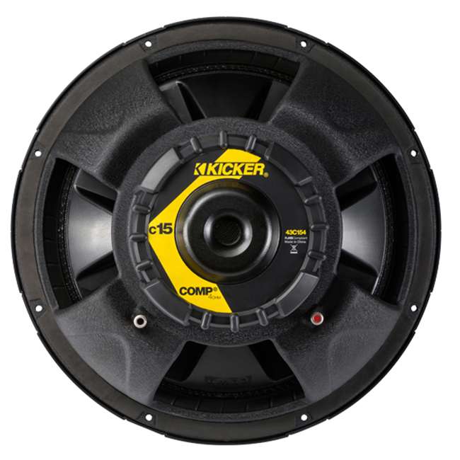 Kicker 10C154 15Inch 500W Subwoofer + Single Vented Sub Box 43C154