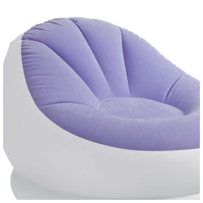 Intex Inflatable Cafe Chaise Lounge Chair and Ottoman, Lilac Purple