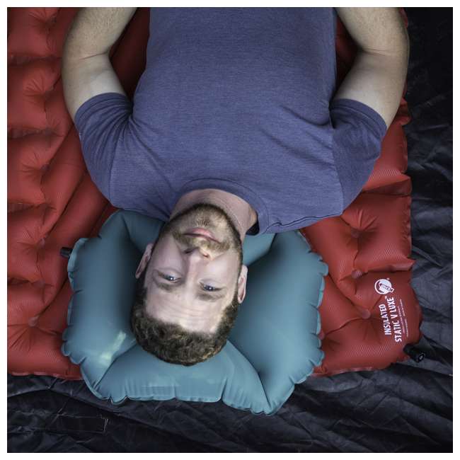 Klymit Pillow X Large Soft Inflatable Camping Pillow Teal 12pltl01d