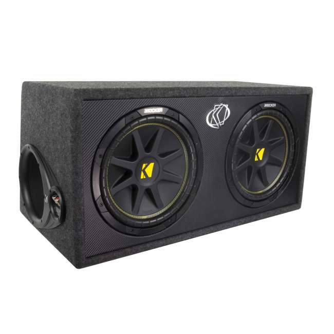 Kicker DC12 Dual 12Inch 600W Loaded Subwoofers w/ Enclosure 10DC122