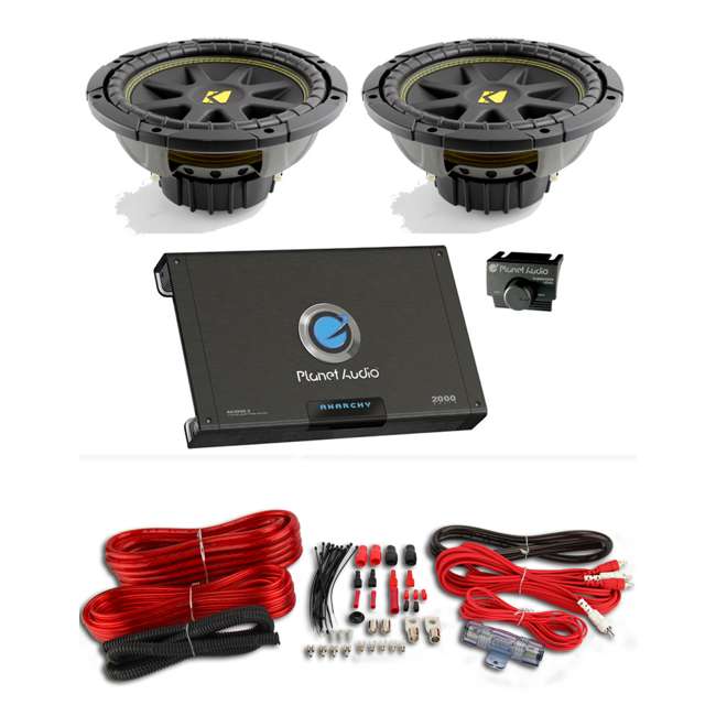 Kicker 10C104 Comp 10Inch 600W 4 Ohm Subwoofers Combo with Amplifier