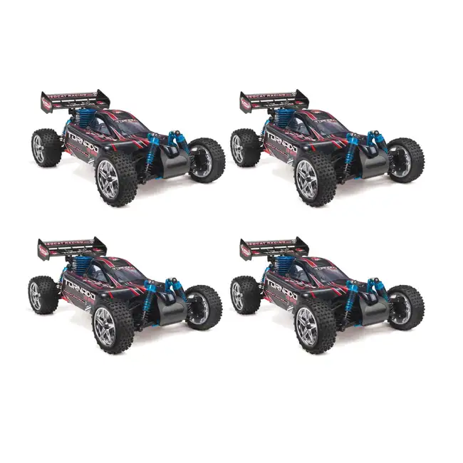 Redcat Racing Tornado RC Nitro Buggy, Red & Black (4 Pack) 4 x