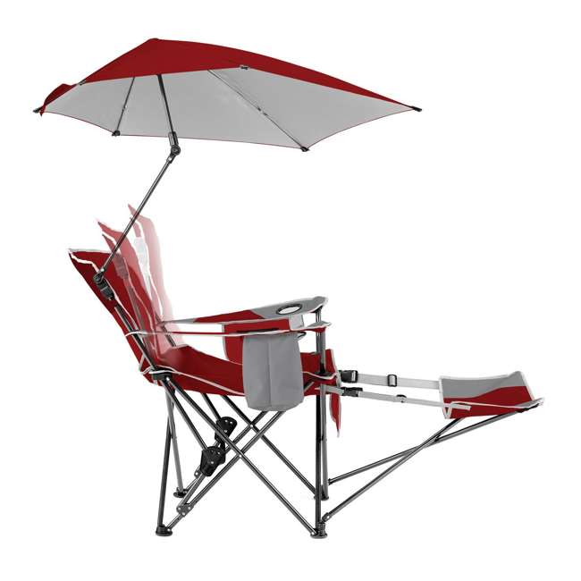SportBrella Umbrella Recliner Folding Chair, Red BRE0362001