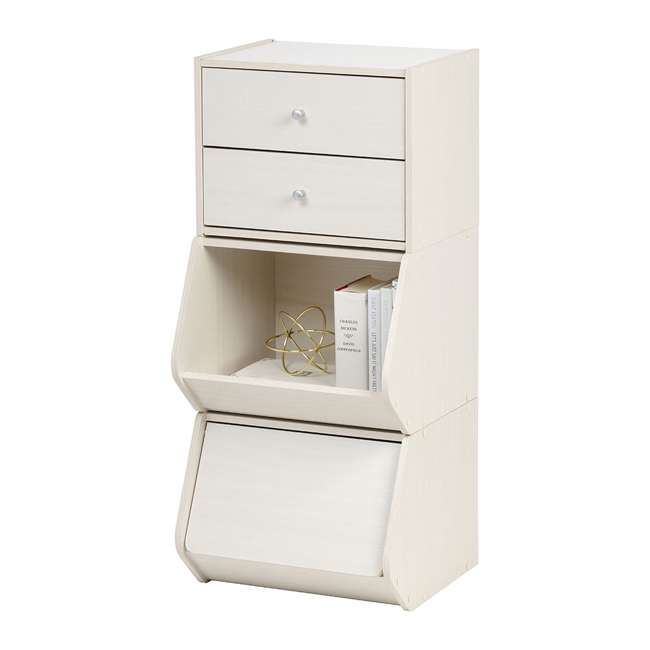 Iris Tachi Series Modular Wood Stacking Storage Drawer Box Cabinet