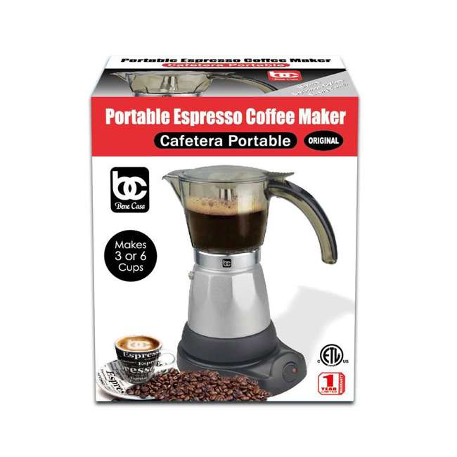 Bene Casa 6Cup Electric Espresso Coffee Maker Machine BC90264