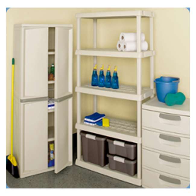 2 Sterilite 01558501 Heavy Duty 5Shelf Shelving Ventilated Upright