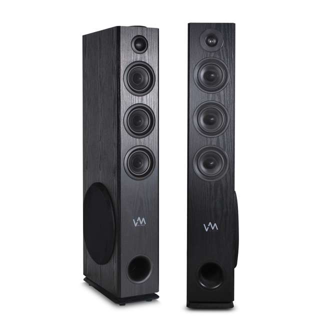 VM Audio EXAT31 Black Floorstanding Powered Bluetooth Tower Home