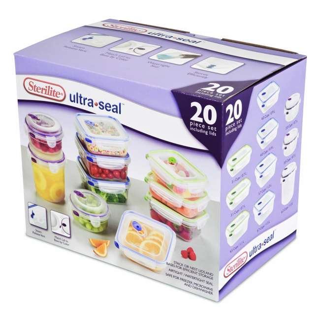 Camping Water Container >> Sterilite Ultra-Seal Food Storage Container 20-Piece Set : 03068602 Camping Water Container >> Sterilite Ultra-Seal Food Storage Container 20-Piece Set : 03068602