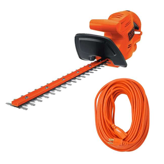 Black and Decker Electric Hedge Trimmer & Southwire 100 Foot Extension