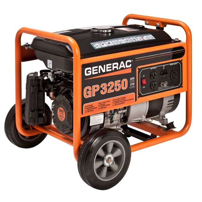 Generac GP Series 3250 3750 Watt Max Gas Powered Portable Generator
