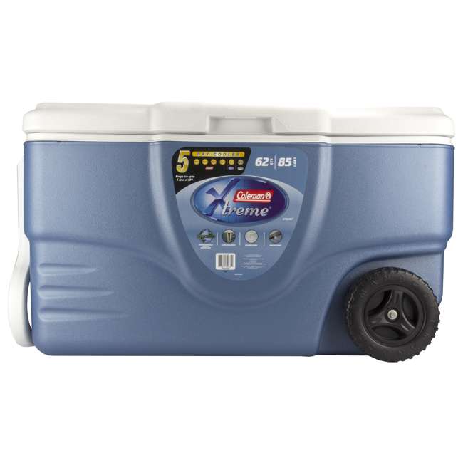 Coleman Xtreme 5 Cooler w/ Wheels 62 Quart 6262a748