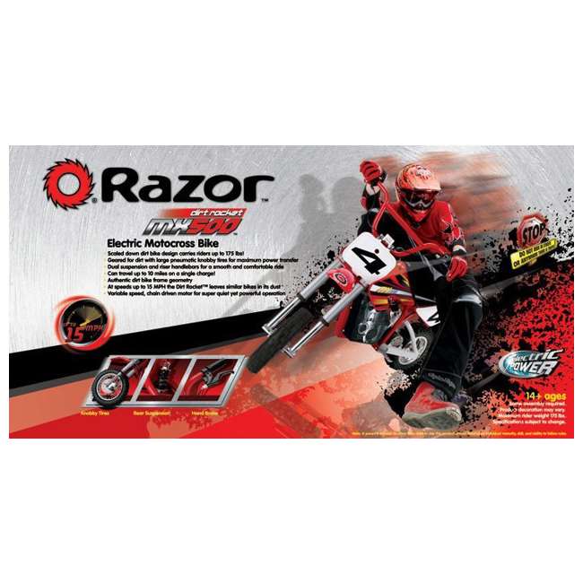 razor mx500 kids dirt rocket supercross 15 mph electric bike motorcycle toy