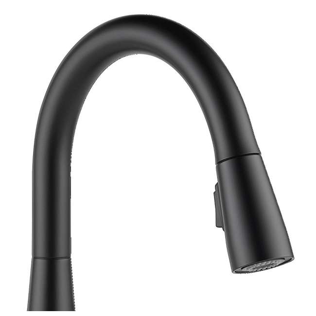 Delta Essa Single Handle PullDown Kitchen Faucet, Matte Black 9113T
