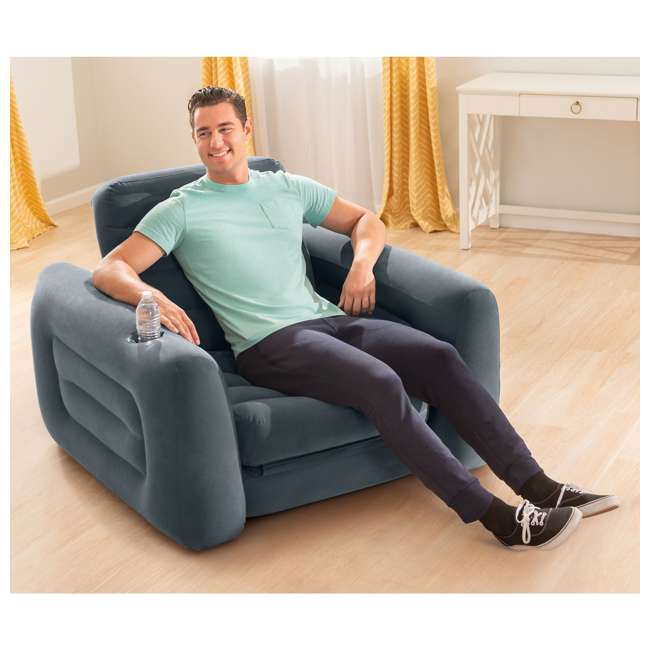 Intex Inflatable Pull Out Sofa Chair Sleeper With Twin Sized Air
