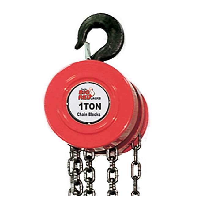 Torin Big Red 1Ton Manual Hoist Chain Block with Hooks TORTR9010