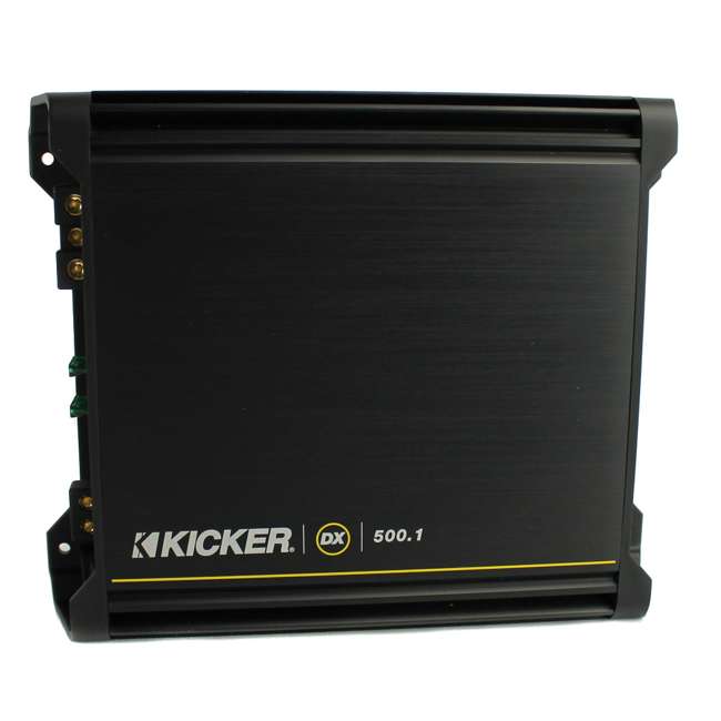 Kicker DX500.1 500W Mono D Power Amplifier + Remote + 4 Gauge Amp Kit