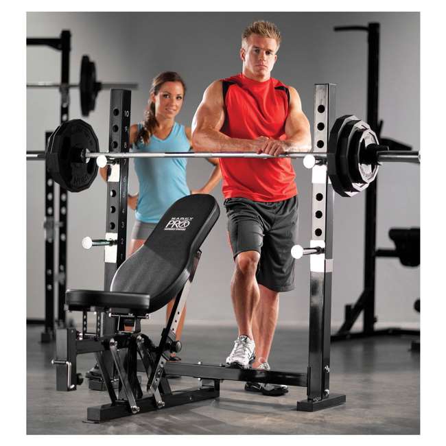 Marcy Pro Olympic Multipurpose Home Gym Workout Weight Bench Pm4200