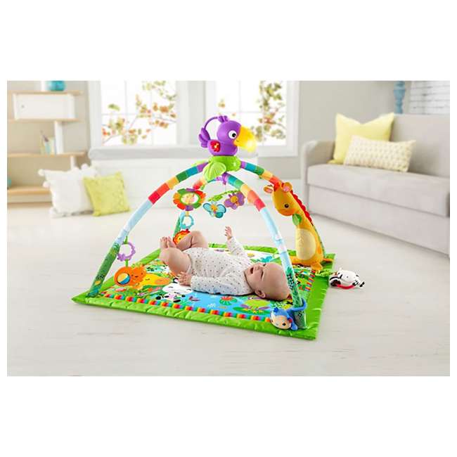 FisherPrice Rainforest Music and Lights Deluxe Gym Baby Activity Play