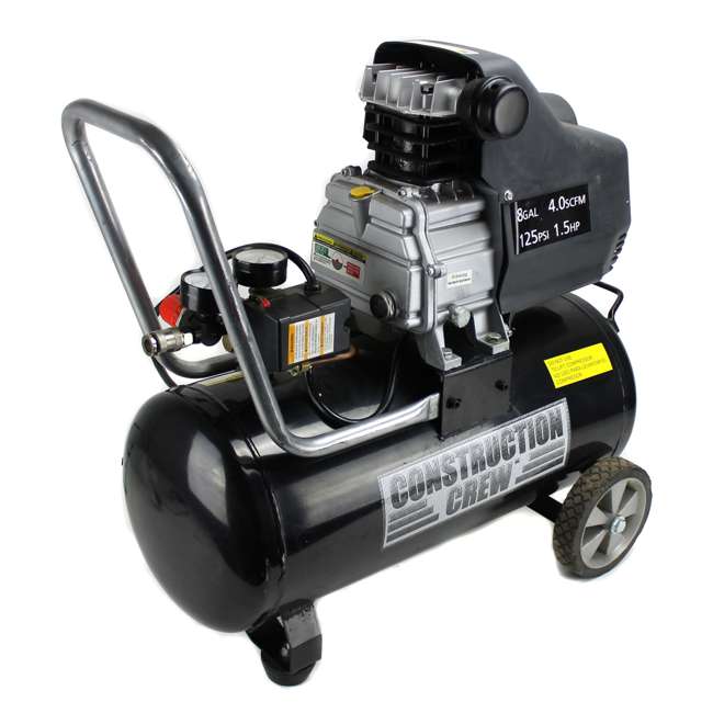 Construction Crew TA2530B 1.5HP 8 Gallon Portable Air Compressor