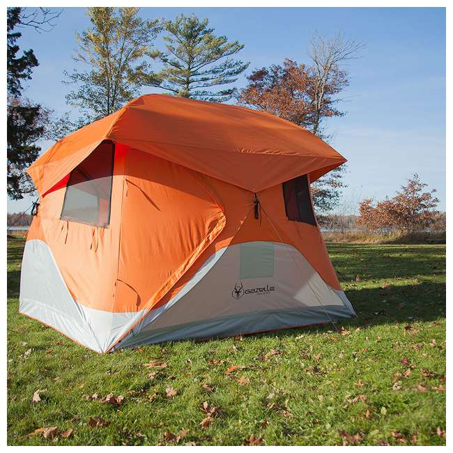 Gazelle T4 94 x 94-Inch 4-Person Pop-Up Camping Hub Tent : GAZL-22272