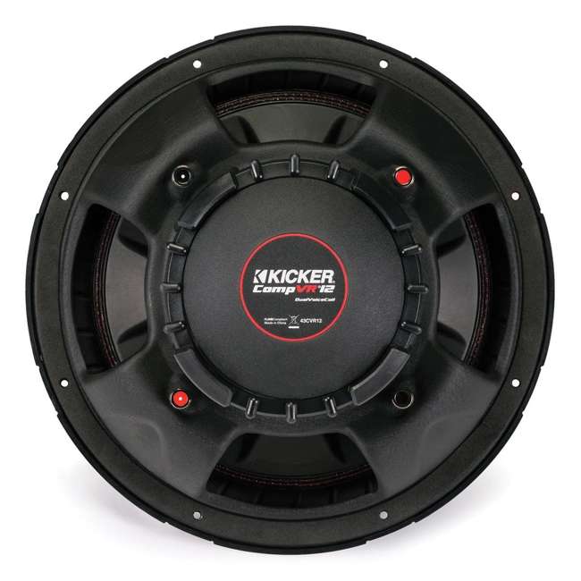 Kicker CompVR 12Inch 2Ohm 1600Watt DVC Subwoofer (Pair) 43CVR122