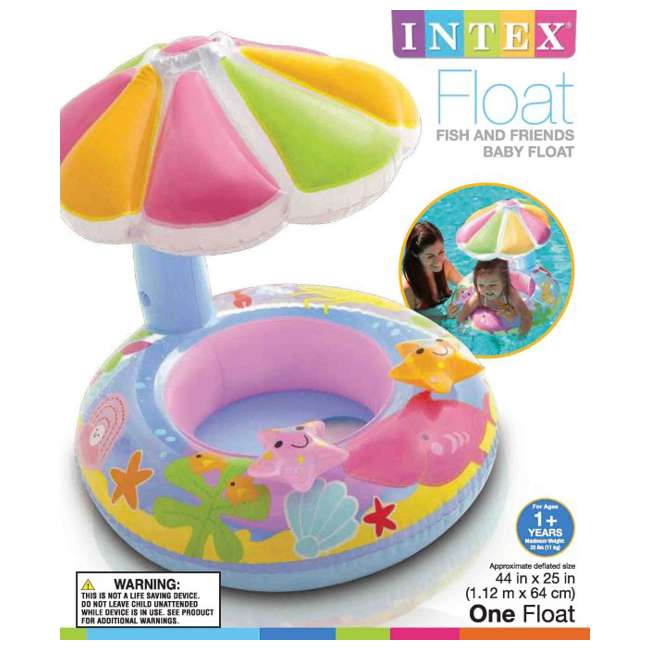 INTEX Fish & Friends Baby Float with Canopy 56583EP