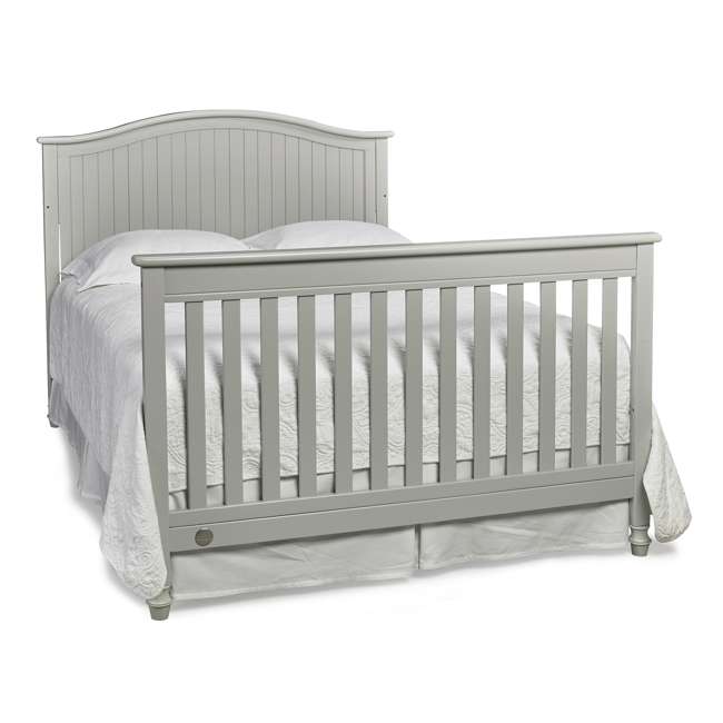FisherPrice Del Mar Convertible Baby Nursery Crib to Full Bed, Gray