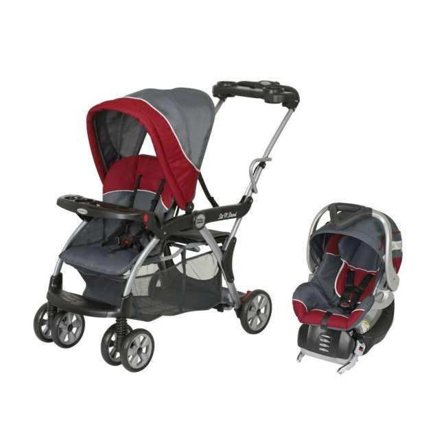 Baby Trend Sit N Stand DX Deluxe Stroller  Infant Car Seat Travel Set  Baltic : SS74701 + CS31701
