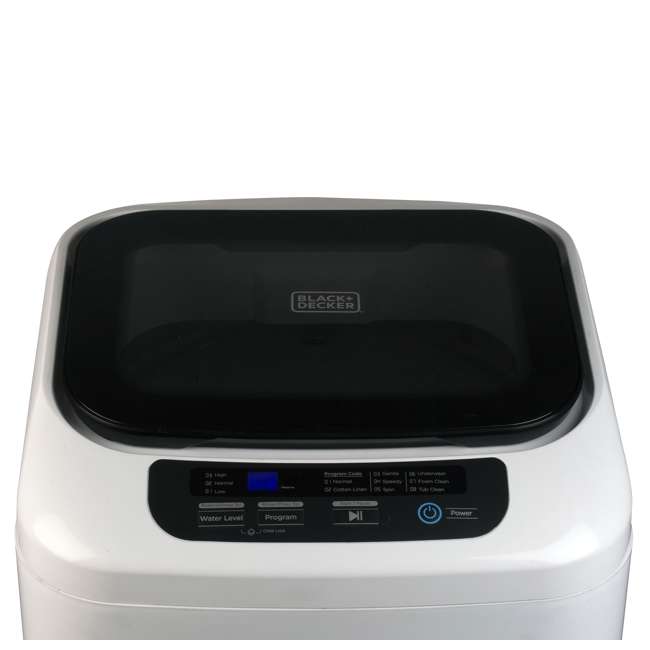 Black + Decker 0.84 Cu. Ft. Mini Washing Machine, White BPWH84W