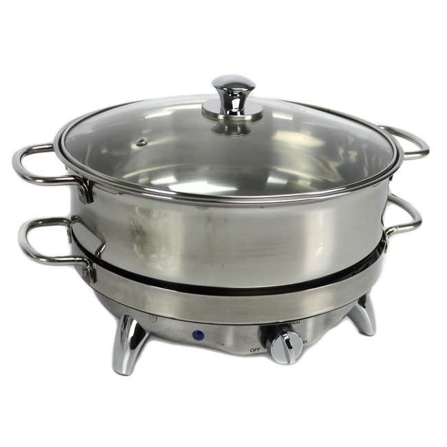 Oster Stainless Steel Chafing Dish 6.5 Qt Electric CKSTBSCDR65