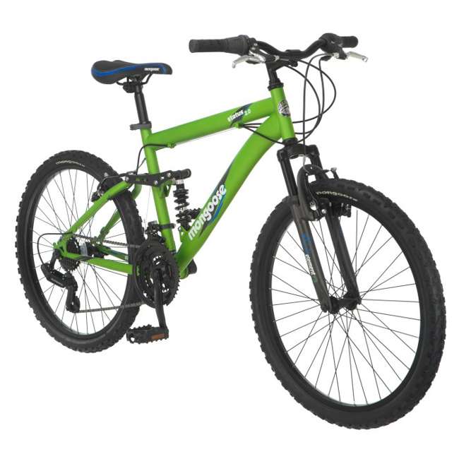 Mongoose 24" Status 2.0 Dual Suspension Mountain Bike Matte Green R2466