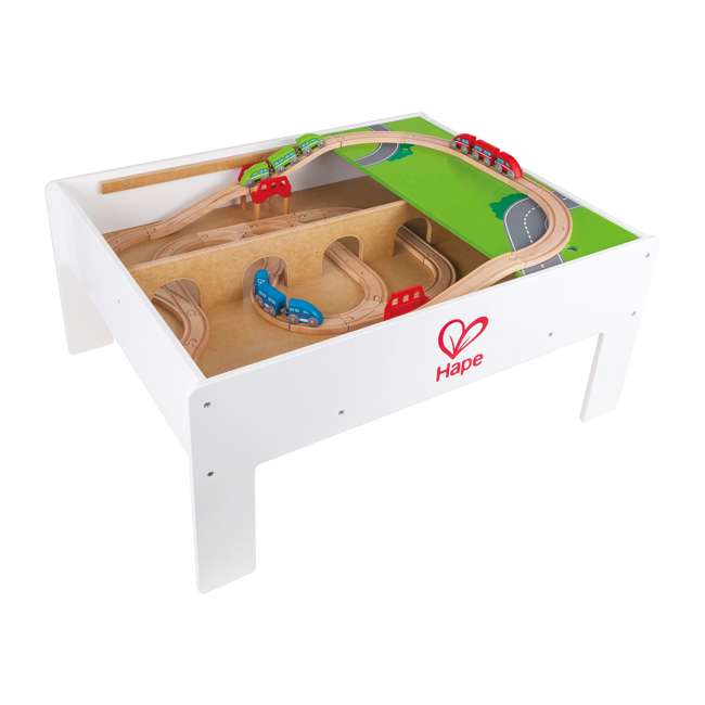 wooden play table and train set lidl