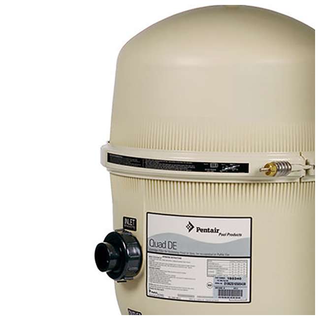 Pentair 188592 120 GPM 60 Square Foot Quad DE Cartridge Pool Filter