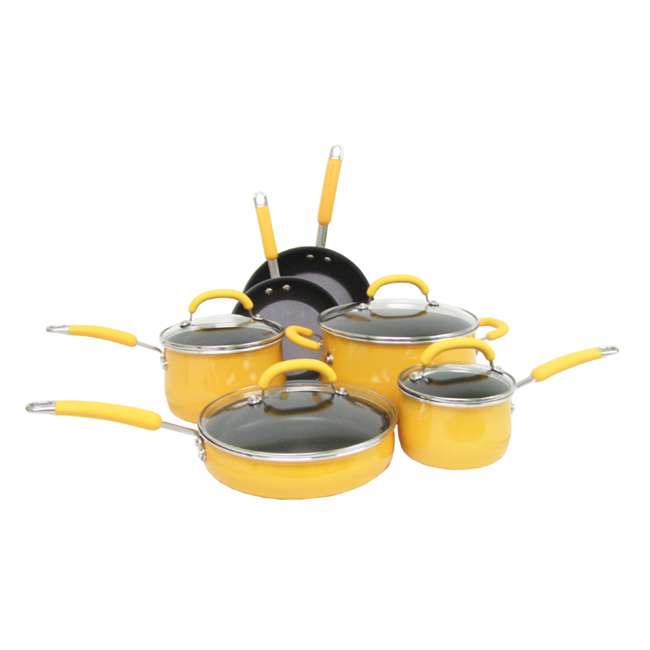 yellow cooking pot set