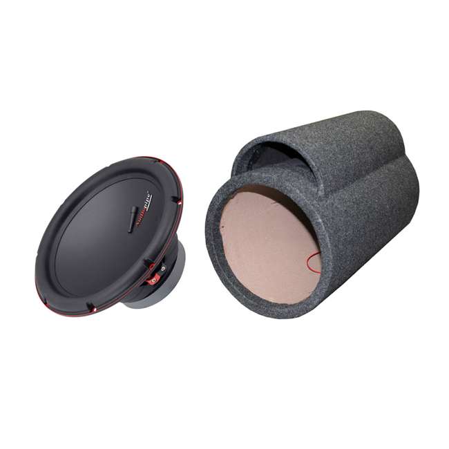 Audiopipe TSAR12 12Inch 750W Subwoofer + Vented Subwoofer Tube Box