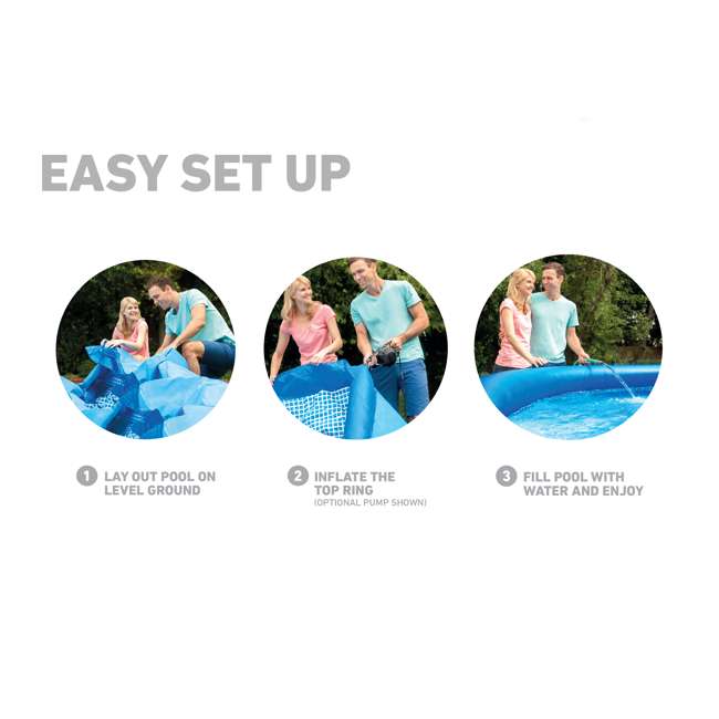 Intex 18' x 48" Inflatable Easy Set Pool + 1500 GPH Pump 26175EH