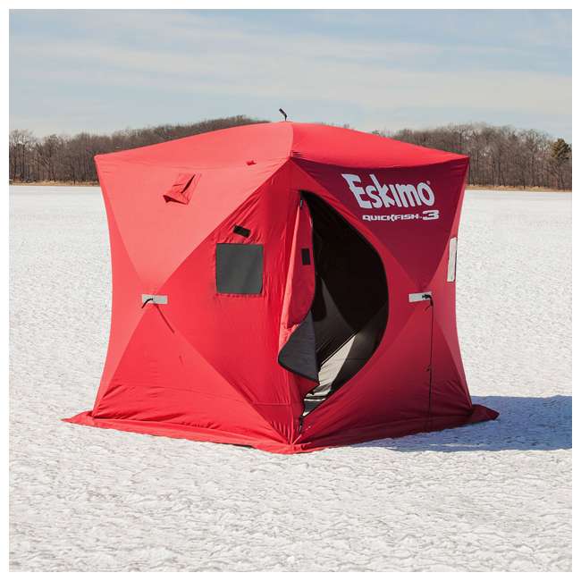 Eskimo QuickFish 3 Portable 3Person Pop Up Ice Fishing Shelter ESK69143