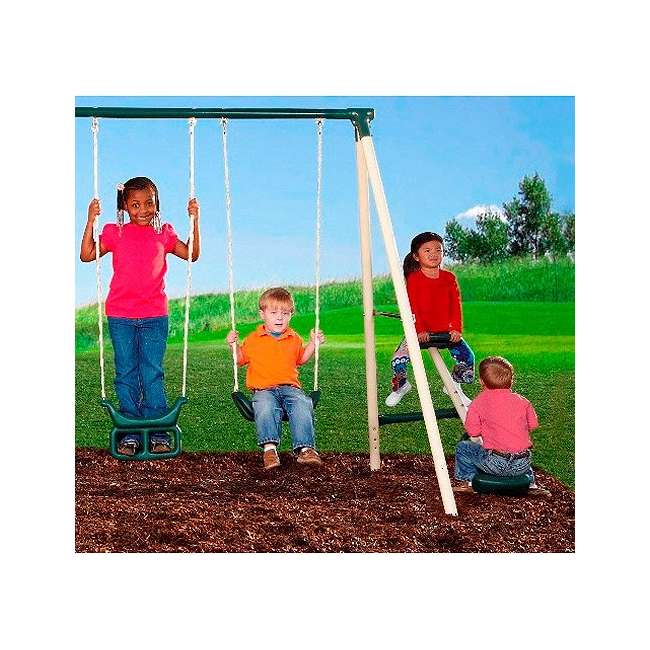 Flexible Flyer Big Adventure Swing Set with Slide, Swings, Trapeze