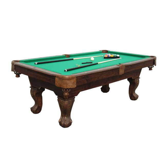 Sportcraft 7.5Foot Ball and Claw Billiard Table with Cue Rack