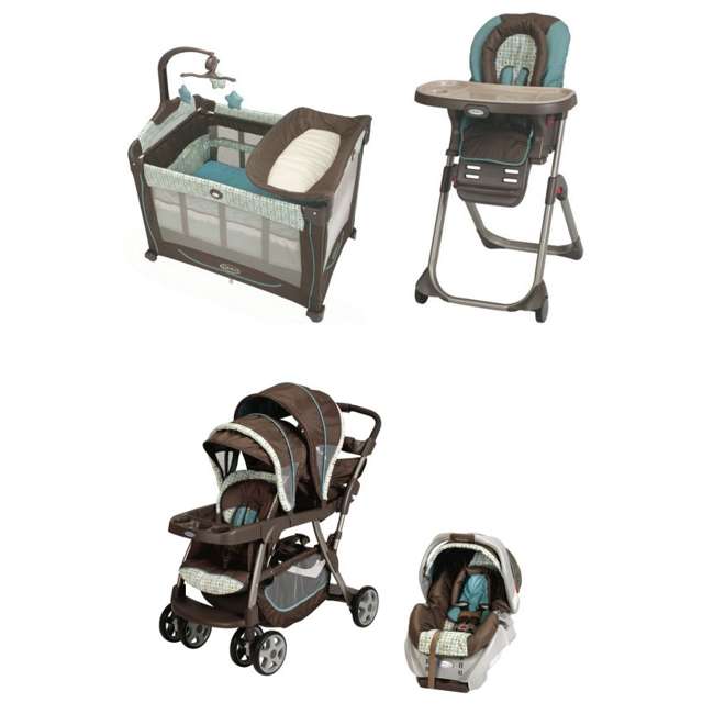 Graco Ready2grow Lx Duo Stoller Snugride Car Seat Pack N Play High Chair