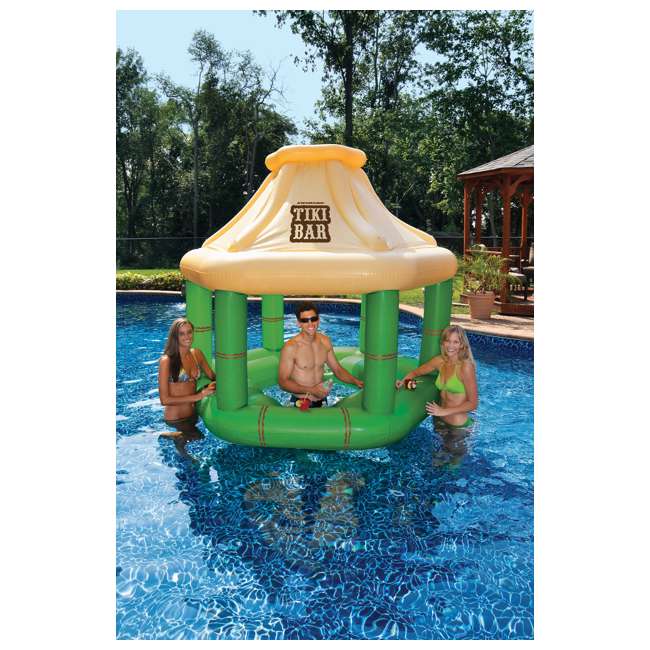 inflatable floating tiki bar