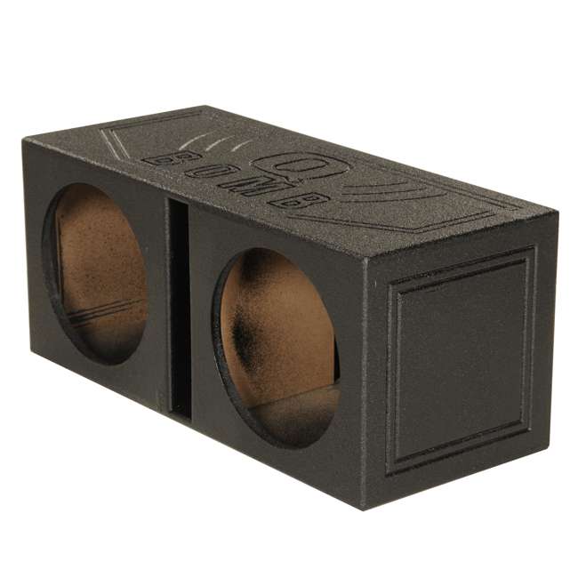 QPower QBOMB12V 12" Rhino Lined Dual Vented Subwoofer Box Enclosure